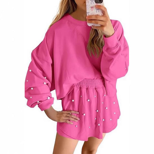 Damen Sportliches Sweatshirt- und Rock-Set WW