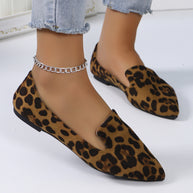 Damen Elegante Mokassin-Schuh mit modernen Leopardenmuster WW