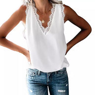 Damen Bluse mit elegantem Spitzeneinsatz WW