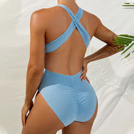 Damen Umstandsbadeanzug mit hohem Halsausschnitt und texturiertem Gewebe WW