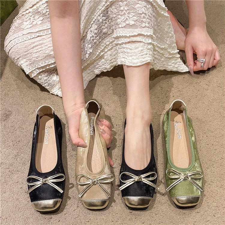 Damen Ballerinas mit eleganten Schleifenakzenten und komfortabler Sohle W&W Mode