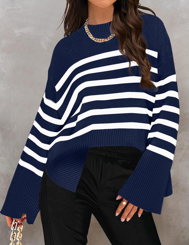 WW | Lässig, Modischer Gestreifter Pullover