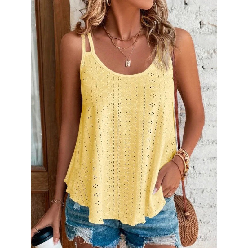 Damen luftiges Spitzen-Top mit feinen Details WW