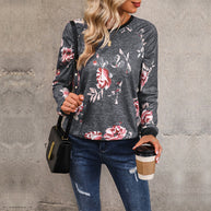 Damen Sweatshirt mit floralem Design und lässigem Schnitt WW