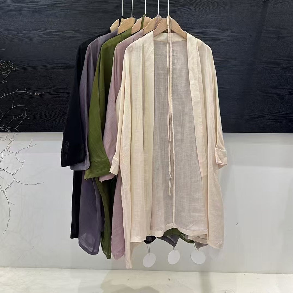 Damen Leichtgewicht Sheer Kimono Cardigan WW