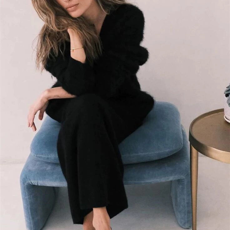 WW | Luxuriöser Frauen Cashmere Langer Cardigan Weiße Efeu Kollektion