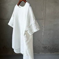 Damen Relaxed Fit Leinen T-Shirt WW