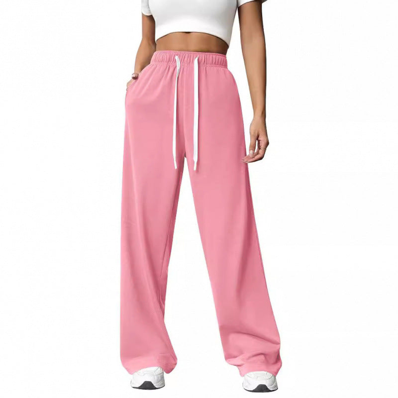 Damen Bequeme und lässige Freizeithose mit weitem Schnitt und elastischem Bund WW