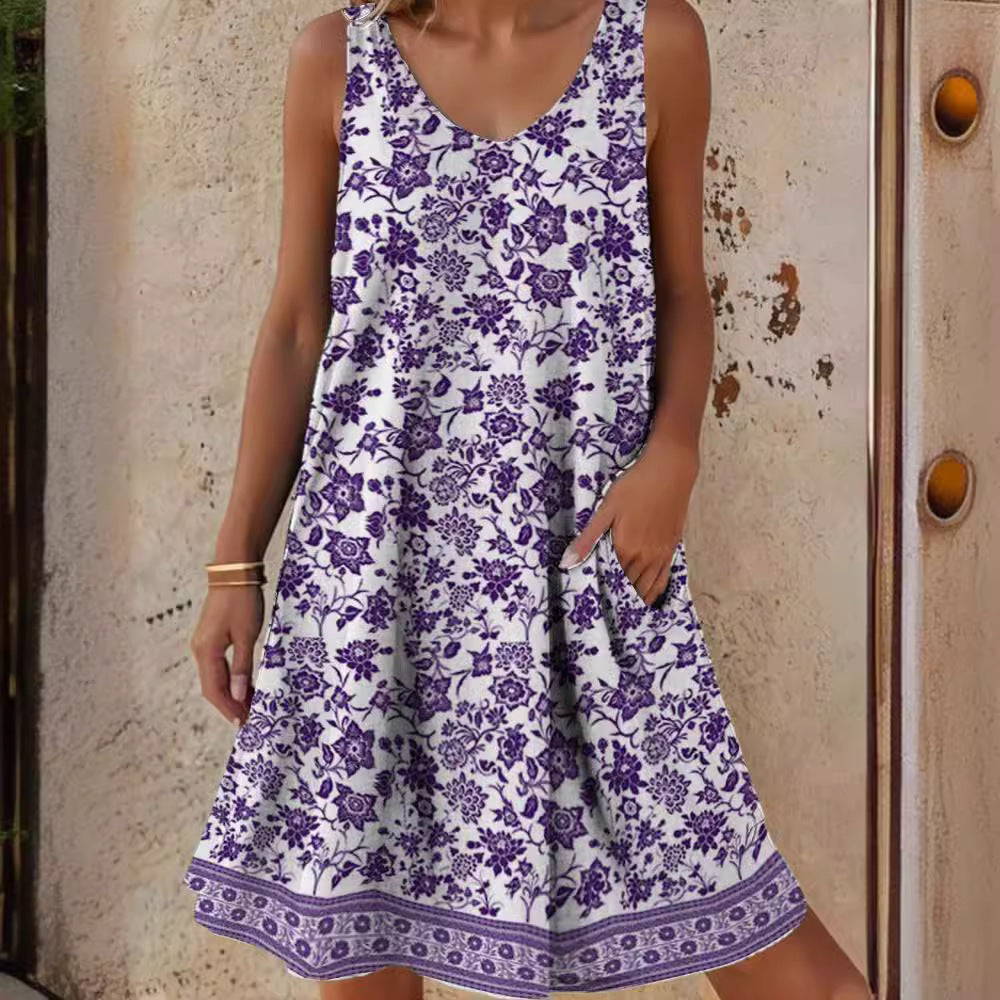 Damen Freizeitkleid mit lässigem Schnitt und floralem Design W&W Mode