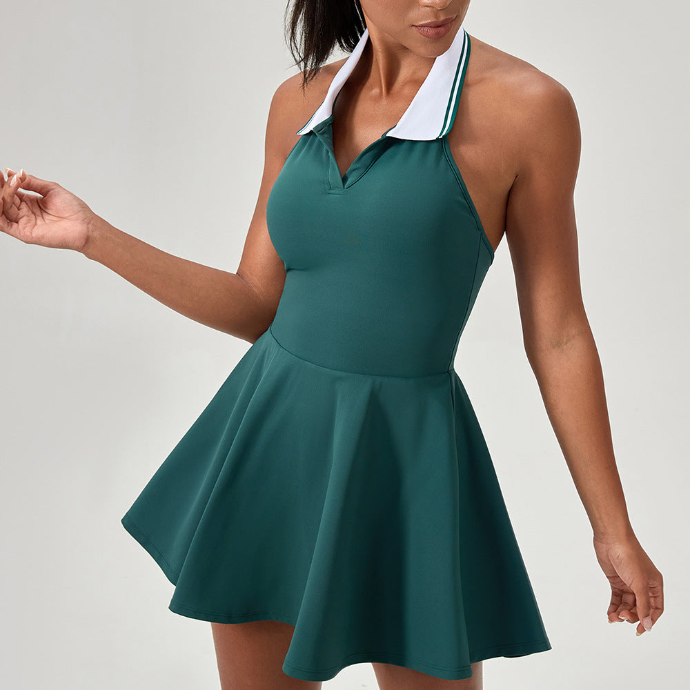 Damen Sportliches Tennis-Kleid mit abnehmbaren Trägern und atmungsaktivem Material WW