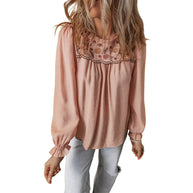 Damen Bluse mit kunstvoller Stickerei und lässigem Schnitt WW