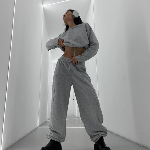 Damen Relaxed-Fit Sportoberteil mit Kordelzug WW