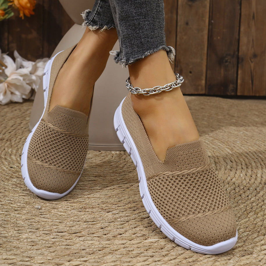 Damen Atmungsaktive Slip-On Sneakers mit flexiblem Sohlenkomfort WW