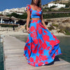 Vollmuster blau und rot