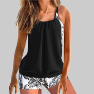 WW | Damen Tankini Set mit floralen Shorts und angenehmen Trägern