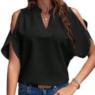Damen Cold Shoulder Bluse WW