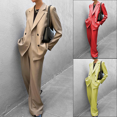 Damen Anzugjacke und Hose im eleganten Oversized-Stil WW