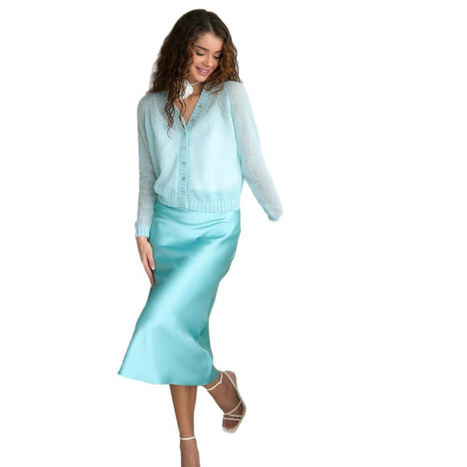 Damen Strickjacke mit tiefem V-Ausschnitt und praktischen Taschen WW
