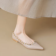 Damen Ballerinas mit Nietenverzierung WW