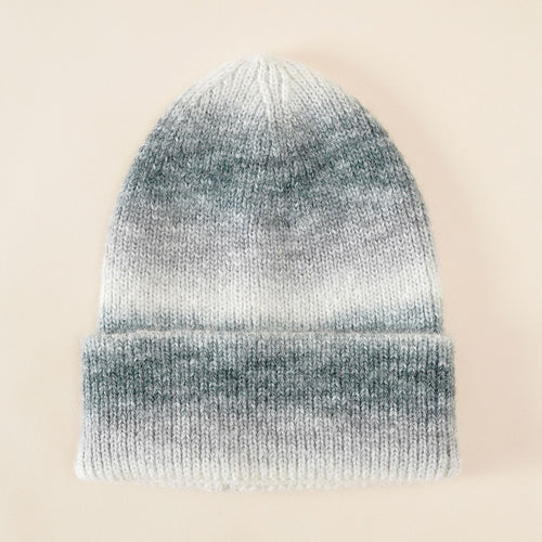 Damen Strickmütze mit modischem Farbverlauf und weichem Material WW