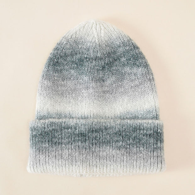 Damen Strickmütze mit modischem Farbverlauf und weichem Material WW