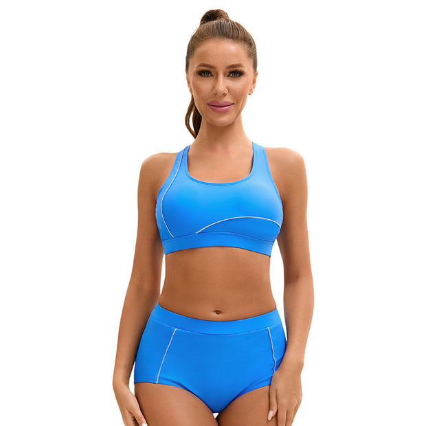 Damen Sportliches Bikini-Set mit hochelastischem Material und figurbetontem Schnitt WW