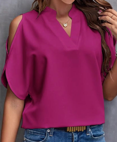 Damen Cold Shoulder Bluse WW