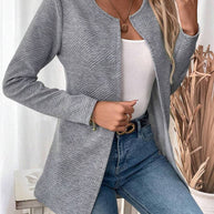 WW | Einfaches Temperament Pendeln Schlanke Passform Cardigan Jacke Oberbekleidung