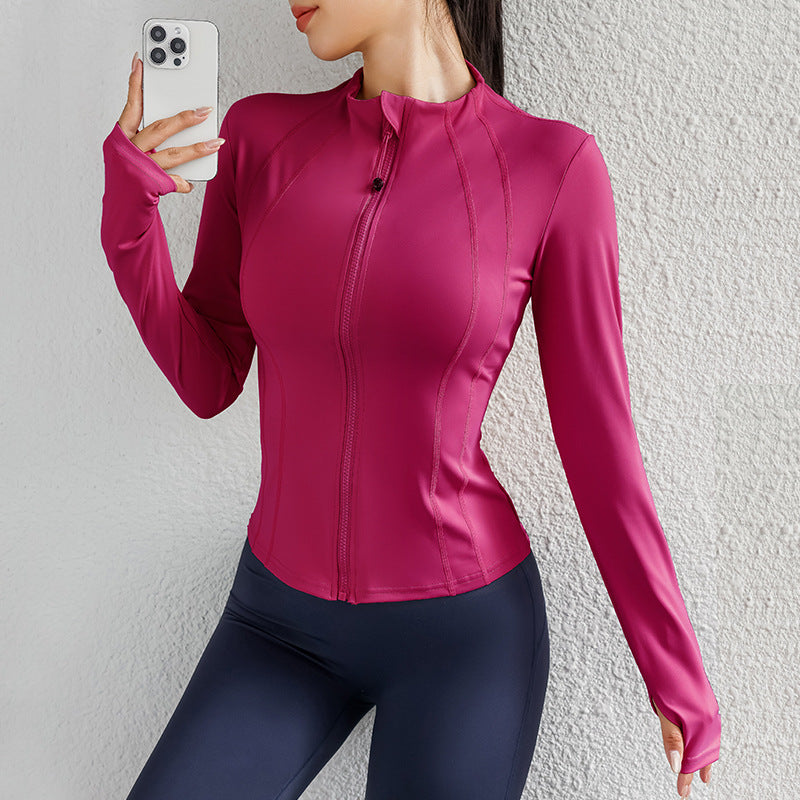 Damen Funktionsjacke mit hochgeschlossenem Kragen und nahtlosen Einsätzen WW