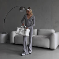 Damen Sportliches Zip-Set mit figurbetontem Schnitt WW