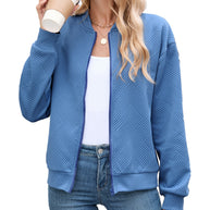 Damen Sportliche Bomberjacke mit strukturiertem Design WW