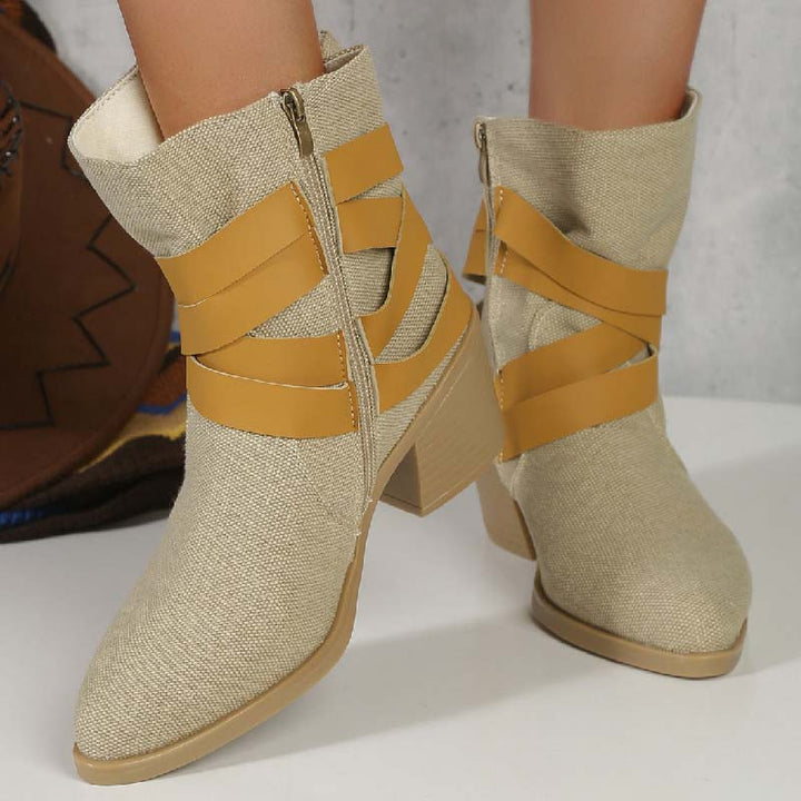 W&W Mode | Vintage-Stiefel Mit Klobigem Absatz