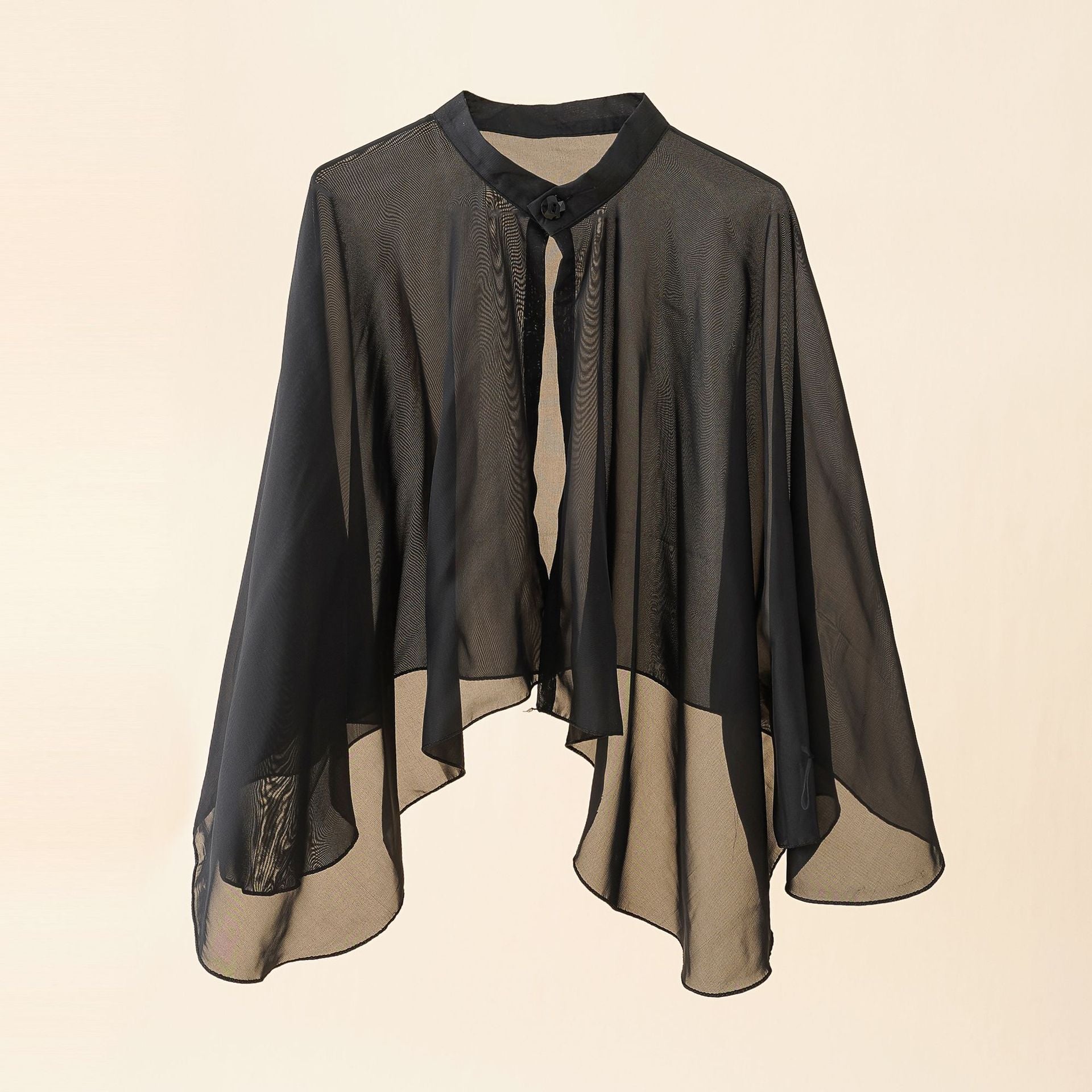 Damen Luftiger Chiffon-Kimono mit weit ausgestellten Ärmeln WW