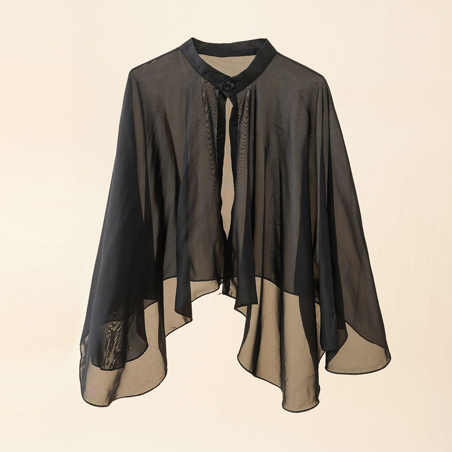 Damen Luftiger Chiffon-Kimono mit weit ausgestellten Ärmeln WW