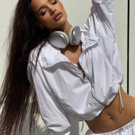 Damen Sportliche Windbreaker Jacke mit hohem Kragen WW