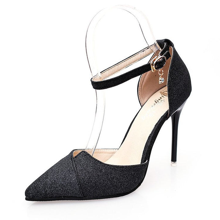Damen Glitzernde Pumps mit Riemchen W&W Mode