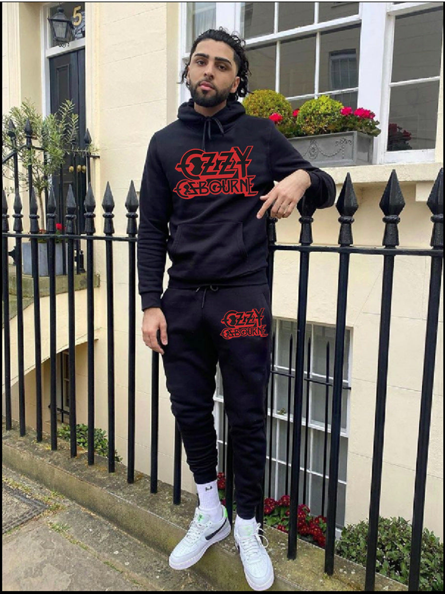Damen bequemer Hoodie und Jogginghose Set mit markantem Grafikdesign WW