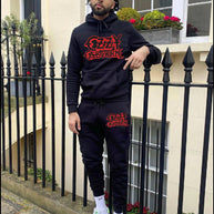 Damen bequemer Hoodie und Jogginghose Set mit markantem Grafikdesign WW