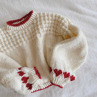 Damen Strickpullover mit trendigem Herzdesign WW