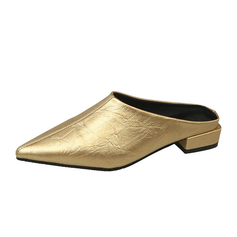 Damen Chic spitze Pantoletten mit Blockabsatz WW