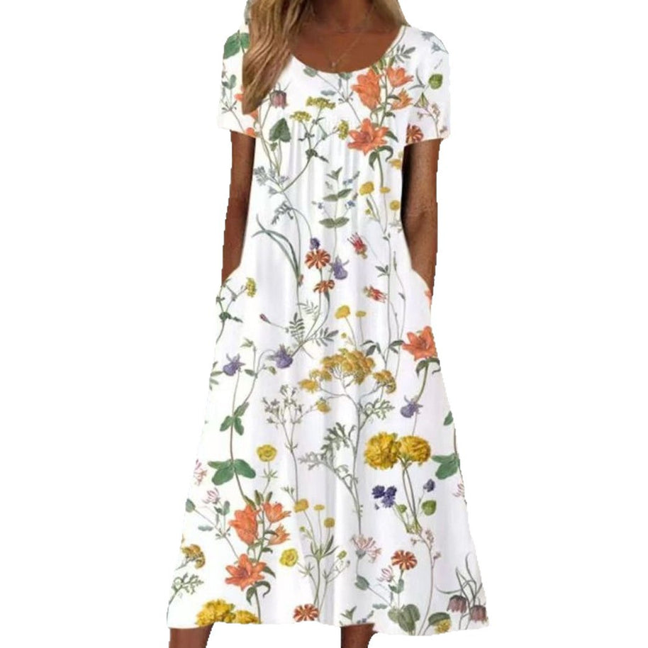 Damen Sommerkleid mit botanischem Muster WW