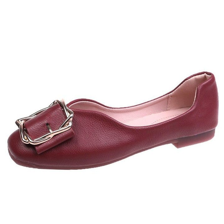 Damen Ballerinas mit dekorativer Schnalle und luxuriösem Innenfutter W&W Mode