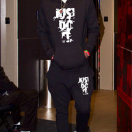 Damen Sportliches Hoodie- und Jogginghose-Set mit modernem Logo-Design WW