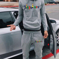 Damen Sportliches Hoodie und Sweatpants Set mit kreativem Grafikdesign WW