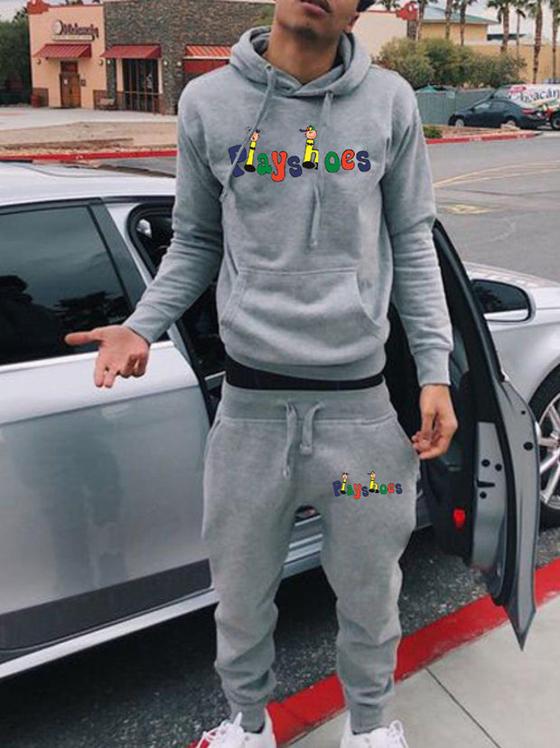 Damen Sportliches Hoodie und Sweatpants Set mit kreativem Grafikdesign WW