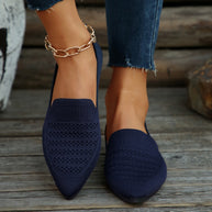 Damen Slipper mit atmungsaktivem Strickmaterial WW