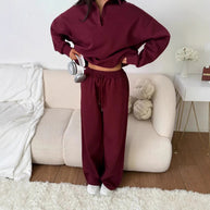 Damen Sportlicher Pullover mit weiten Hosen WW