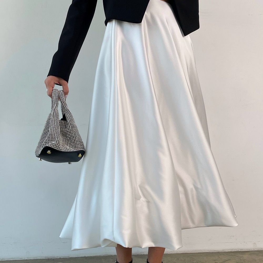 Damen elegantermaxirock mit fließendem Schnitt W&W Mode