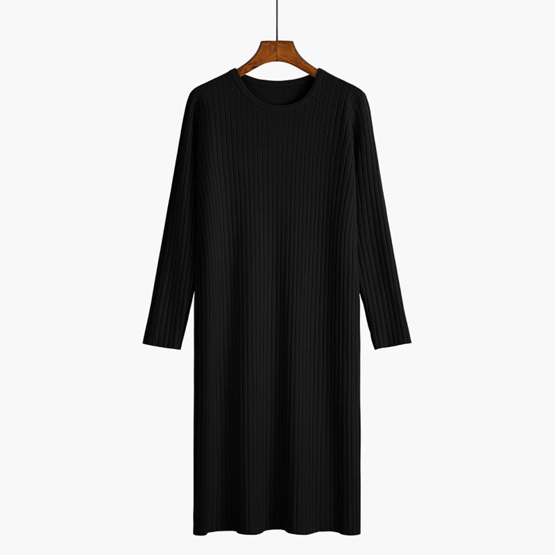Damen Strickkleid mit feiner Rippenstruktur WW