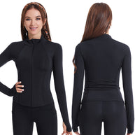 Damen Sportjacke mit hohem Kragen und praktischem Reißverschluss WW